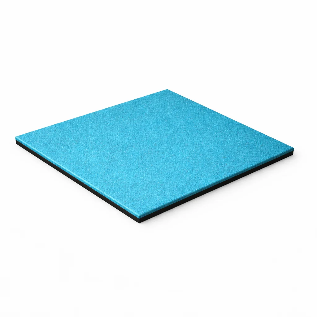 Piso de borracha azul claro 15mm de espessura e 1 × 1 m
