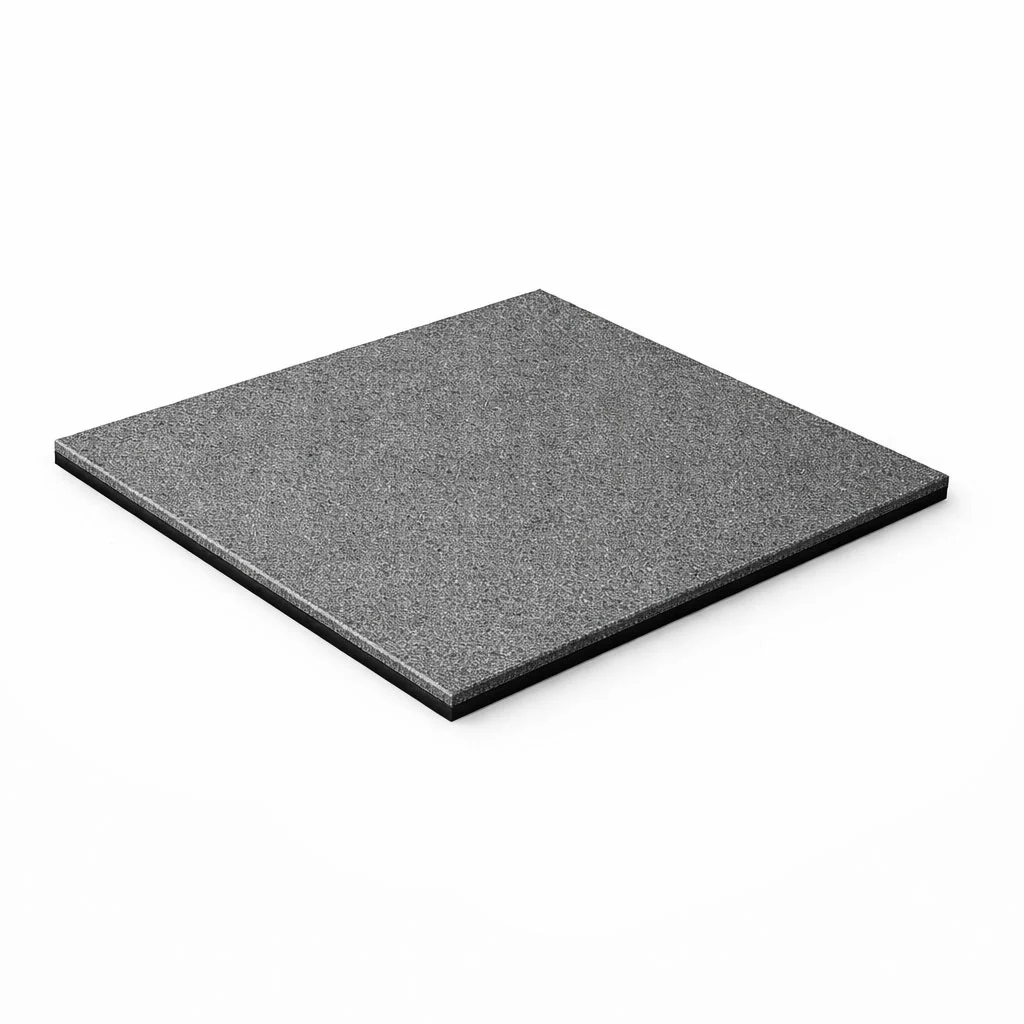 Piso de borracha cinza 15mm de espessura e 1 × 1m