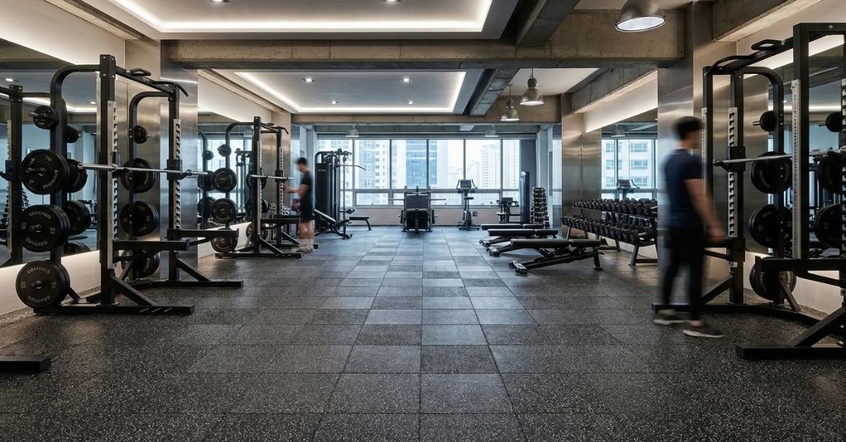 Piso de borracha para academia - vantagens técnicas e funcionais