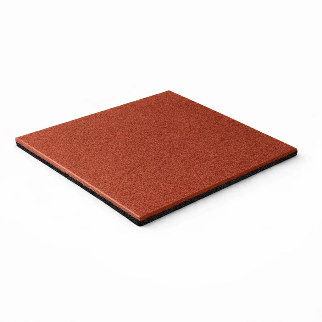 Piso de borracha terra cota espessura de 15mm 1 × 1m