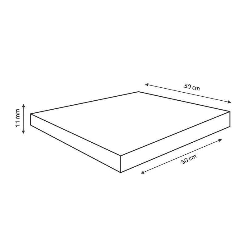 Piso de borracha quadrado 50 × 50 cm x 11mm amarelo - Imagem 4
