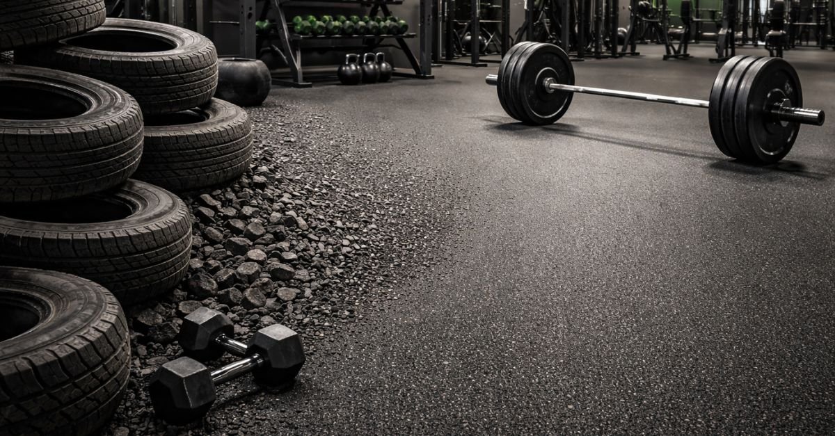 Piso de academia com borracha reciclada e sustentabilidade Moregreen