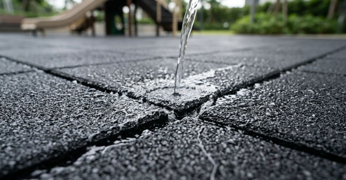 Piso de borracha drenante com a Moregreen