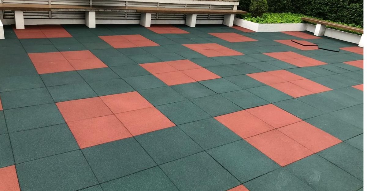 Piso de borracha para condomínios com a Moregreen